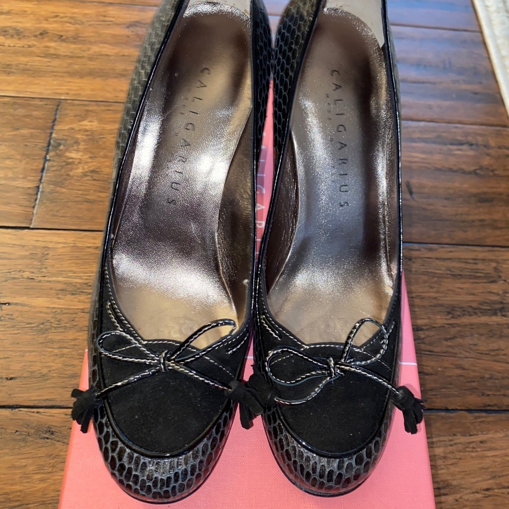 Caligarius black python heels - Picture 2 of 4